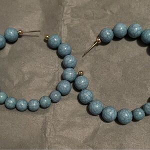 Turquoise hoop earrings
